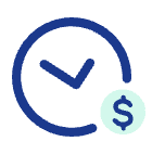 Clock representing an online application