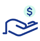 Hand and coin representing loan comparisons